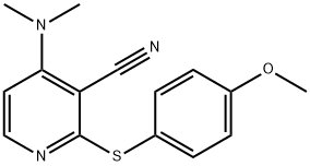 4-(DIMETHYLAMINO)-2-[(4-METHOXYPHENYL)SULFANYL]NICOTINONITRILE Struktur