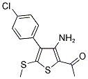 1-[3-AMINO-4-(4-CHLOROPHENYL)-5-(METHYLSULFANYL)-2-THIENYL]ETHANONE Struktur