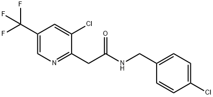 N-(4-CHLOROBENZYL)-2-[3-CHLORO-5-(TRIFLUOROMETHYL)-2-PYRIDINYL]ACETAMIDE Struktur