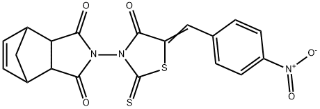 4-(5-[(4-NITROPHENYL)METHYLENE]-4-OXO-2-THIOXO-1,3-THIAZOLAN-3-YL)-4-AZATRICYCLO[5.2.1.0(2,6)]DEC-8-ENE-3,5-DIONE Struktur