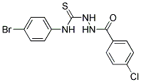 N-(4-BROMOPHENYL)-2-(4-CHLOROBENZOYL)HYDRAZINECARBOTHIOAMIDE Struktur