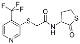 N-(2-OXOTETRAHYDROTHIOPHEN-3-YL)-2-[[4-(TRIFLUOROMETHYL)PYRIDIN-3-YL]THIO]ACETAMIDE Struktur