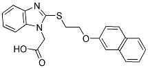 (2-([2-(2-NAPHTHYLOXY)ETHYL]THIO)-1H-BENZIMIDAZOL-1-YL)ACETIC ACID Struktur