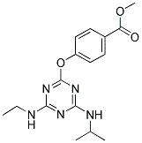 METHYL 4-{[4-(ETHYLAMINO)-6-(ISOPROPYLAMINO)-1,3,5-TRIAZIN-2-YL]OXY}BENZOATE Struktur