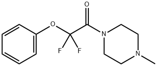 2,2-DIFLUORO-1-(4-METHYLPIPERAZINO)-2-PHENOXY-1-ETHANONE Struktur