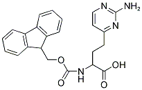 FMOC-(R, S)-2-AMINO-4-[(2-AMINO)PYRIMIDINYL]BUTANOIC ACID Struktur