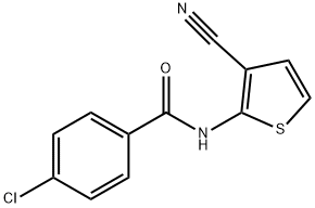 4-CHLORO-N-(3-CYANO-2-THIENYL)BENZENECARBOXAMIDE Struktur