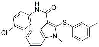 N-(4-CHLOROPHENYL)-1-METHYL-2-[(3-METHYLPHENYL)SULFANYL]-1H-INDOLE-3-CARBOXAMIDE Struktur