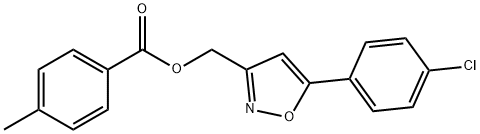 [5-(4-CHLOROPHENYL)-3-ISOXAZOLYL]METHYL 4-METHYLBENZENECARBOXYLATE Struktur