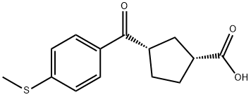 CIS-3-(4-THIOMETHYLBENZOYL)CYCLOPENTANE-1-CARBOXYLIC ACID Struktur