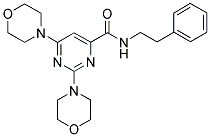 2,6-DIMORPHOLINO-N-(2-PHENYLETHYL)PYRIMIDINE-4-CARBOXAMIDE Struktur