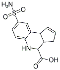 8-SULFAMOYL-3A,4,5,9B-TETRAHYDRO-3H-CYCLOPENTA [C]QUINOLINE-4-CARBOXYLIC ACID Struktur