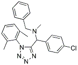 N-BENZYL(4-CHLOROPHENYL)(1-(2,6-DIMETHYLPHENYL)-1H-TETRAZOL-5-YL)-N-METHYLMETHANAMINE Struktur