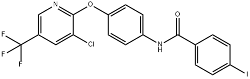 N-(4-([3-CHLORO-5-(TRIFLUOROMETHYL)-2-PYRIDINYL]OXY)PHENYL)-4-IODOBENZENECARBOXAMIDE Struktur