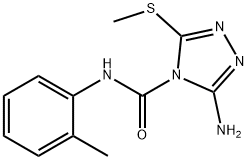 3-AMINO-N-(2-METHYLPHENYL)-5-(METHYLSULFANYL)-4H-1,2,4-TRIAZOLE-4-CARBOXAMIDE Struktur