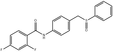 2,4-DIFLUORO-N-(4-[(PHENYLSULFINYL)METHYL]PHENYL)BENZENECARBOXAMIDE Struktur