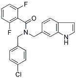 N-(4-CHLOROBENZYL)-2,6-DIFLUORO-N-[((1H)-INDOL-6-YL)METHYL]BENZAMIDE Struktur