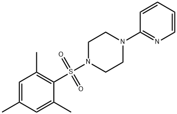 4-(2-PYRIDYL)-1-((2,4,6-TRIMETHYLPHENYL)SULFONYL)PIPERAZINE Struktur