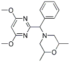 4,6-DIMETHOXY-2-(A-(2,6-DIMETHYLMORPHOLINO)BENZYL)PYRIMIDINE Struktur