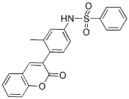 N-[3-METHYL-4-(2-OXO-2H-CHROMEN-3-YL)PHENYL]BENZENESULFONAMIDE Struktur