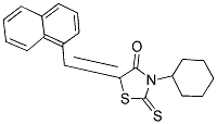 (5E)-3-CYCLOHEXYL-5-(1-NAPHTHYLMETHYLENE)-2-THIOXO-1,3-THIAZOLIDIN-4-ONE Struktur