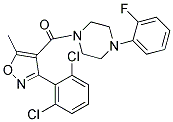 3-(2,6-DICHLOROPHENYL)-5-METHYLISOXAZOL-4-YL 4-(2-FLUOROPHENYL)PIPERAZINYL KETONE Struktur