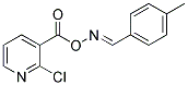 2-CHLORO-3-[(([(4-METHYLPHENYL)METHYLENE]AMINO)OXY)CARBONYL]PYRIDINE Struktur