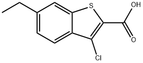 3-CHLORO-6-ETHYL-1-BENZOTHIOPHENE-2-CARBOXYLIC ACID Struktur