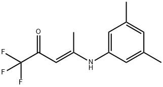 (E)-4-(3,5-DIMETHYLANILINO)-1,1,1-TRIFLUORO-3-PENTEN-2-ONE Struktur