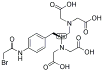 (S)-1-(P-BROMOACETAMIDOBENZYL)ETHYLENEDIAMINETETRAACETIC ACID Struktur