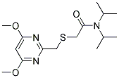 N,N-DIISOPROPYL-2-[[(4,6-DIMETHOXYPYRIMIDIN-2-YL)METHYL]THIO]ACETAMIDE Struktur