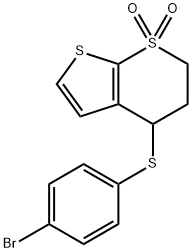 4-[(4-BROMOPHENYL)SULFANYL]-3,4-DIHYDRO-1LAMBDA6-THIENO[2,3-B]THIOPYRAN-1,1(2H)-DIONE Struktur