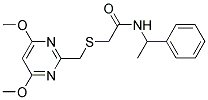 2-[[(4,6-DIMETHOXYPYRIMIDIN-2-YL)METHYL]THIO]-N-(ALPHA-METHYLBENZYL)ACETAMIDE Struktur