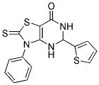 3-PHENYL-5-THIEN-2-YL-2-THIOXO-2,3,5,6-TETRAHYDRO[1,3]THIAZOLO[4,5-D]PYRIMIDIN-7(4H)-ONE Struktur