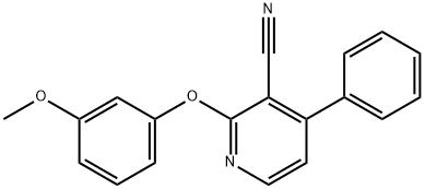 2-(3-METHOXYPHENOXY)-4-PHENYLNICOTINONITRILE Struktur