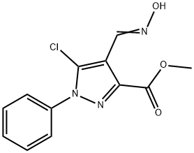 METHYL 5-CHLORO-4-[(HYDROXYIMINO)METHYL]-1-PHENYL-1H-PYRAZOLE-3-CARBOXYLATE Struktur