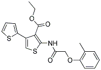 ETHYL 5'-{[(2-METHYLPHENOXY)ACETYL]AMINO}-2,3'-BITHIOPHENE-4'-CARBOXYLATE Struktur