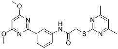 N-[3-(4,6-DIMETHOXYPYRIMIDIN-2-YL)PHENYL]-2-[(4,6-DIMETHYLPYRIMIDIN-2-YL)THIO]ACETAMIDE Struktur