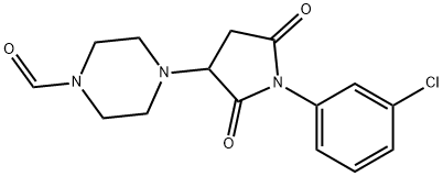 4-[1-(3-CHLOROPHENYL)-2,5-DIOXO-3-PYRROLIDINYL]-1-PIPERAZINECARBALDEHYDE Struktur