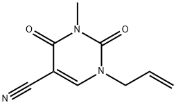 1-ALLYL-3-METHYL-2,4-DIOXO-1,2,3,4-TETRAHYDRO-5-PYRIMIDINECARBONITRILE Struktur