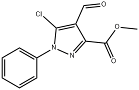 METHYL 5-CHLORO-4-FORMYL-1-PHENYL-1H-PYRAZOLE-3-CARBOXYLATE Struktur