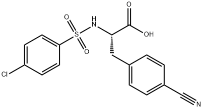 2-([(4-CHLOROPHENYL)SULFONYL]AMINO)-3-(4-CYANOPHENYL)PROPANOIC ACID Struktur