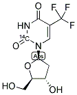 5-TRIFLUOROMETHYL 2'-DEOXYURIDINE, [2-14C]- Struktur