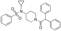 4-[CYCLOPROPYL(PHENYLSULPHONYL)AMINO]-1-(1-OXO-2,2-DIPHENYLETHYL)PIPERIDINE Struktur