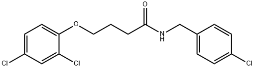 N-(4-CHLOROBENZYL)-4-(2,4-DICHLOROPHENOXY)BUTANAMIDE Struktur