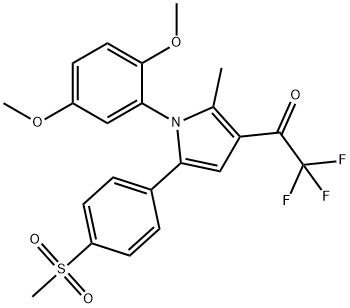 1-(1-(2,5-DIMETHOXYPHENYL)-2-METHYL-5-[4-(METHYLSULFONYL)PHENYL]-1H-PYRROL-3-YL)-2,2,2-TRIFLUORO-1-ETHANONE Struktur