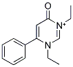 1,3-DIETHYL-4-OXO-6-PHENYL-1,4-DIHYDROPYRIMIDIN-3-IUM Struktur