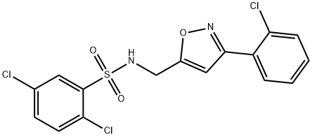 2,5-DICHLORO-N-([3-(2-CHLOROPHENYL)-5-ISOXAZOLYL]METHYL)BENZENESULFONAMIDE Structure