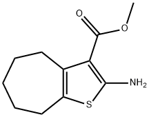 METHYL 2-AMINO-5,6,7,8-TETRAHYDRO-4H-CYCLOHEPTA[B]THIOPHENE-3-CARBOXYLATE Struktur