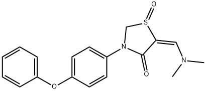 5-[(E)-(DIMETHYLAMINO)METHYLIDENE]-3-(4-PHENOXYPHENYL)-1LAMBDA4,3-THIAZOLANE-1,4-DIONE Struktur